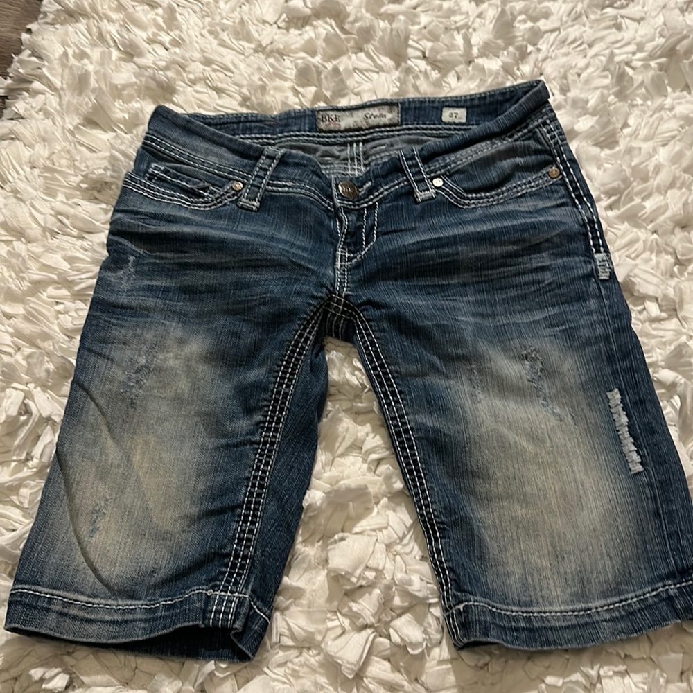 Bke denim Stella size 27 knee length shorts